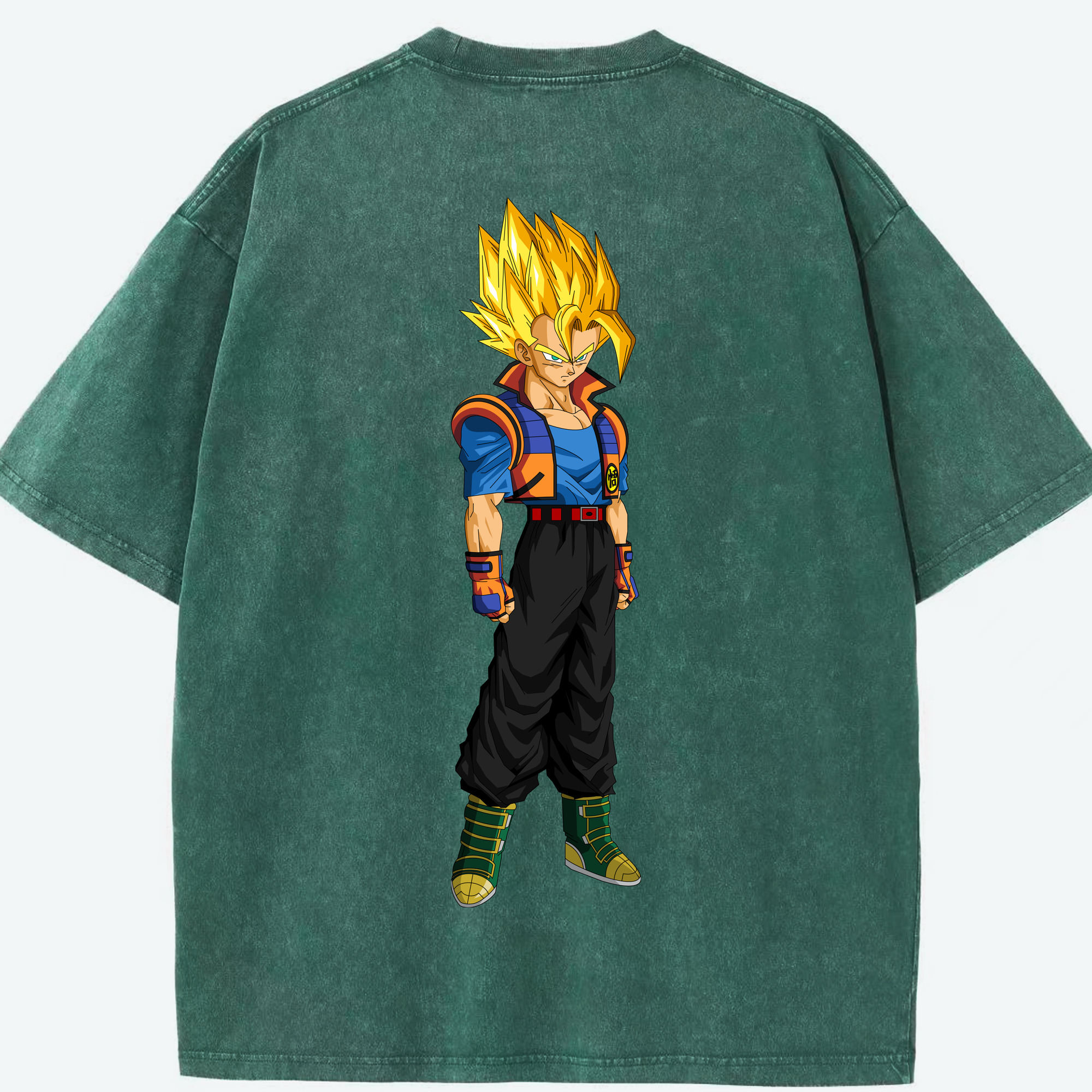 （画像用） ドラゴンボール ベジータ四世（Bejīta Yonsei）DRAGON BALL Vegeta IV 綿100% ヴィンテージ風 半袖Tシャツ（背面プリント）